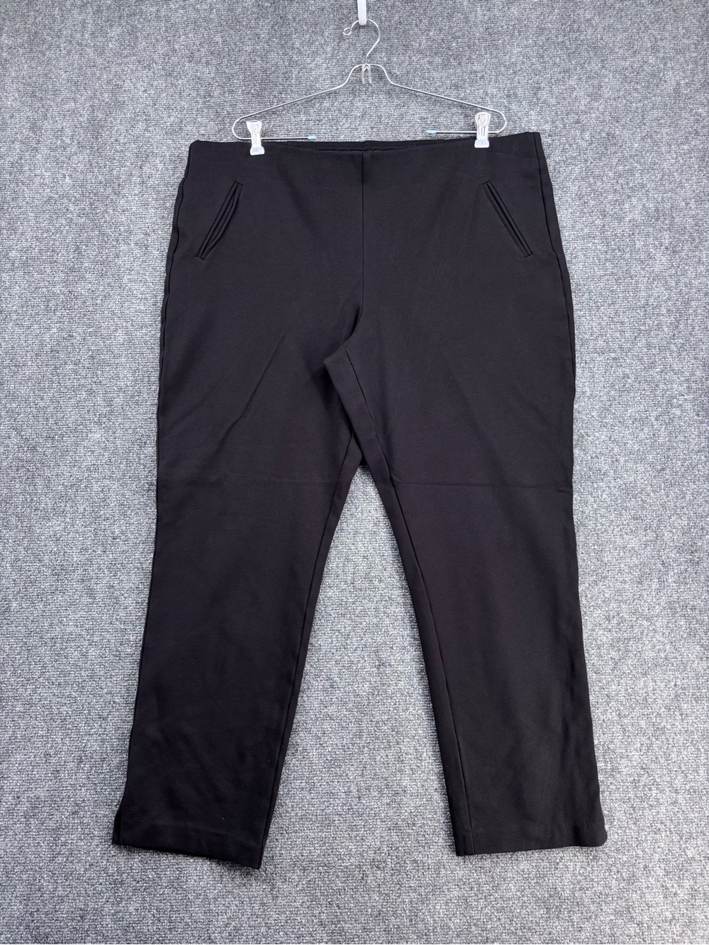 Chicos Black Pull Office Workwear On Pants Comfort Stretch Women’s Plus 18T